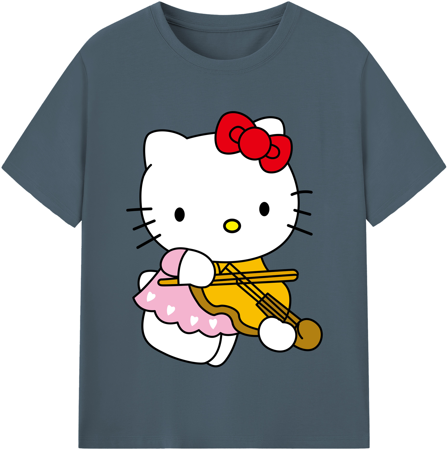 （画像用） Hello Kitty ハローキティ 綿100％半袖Tシャツ（フロントプリント）